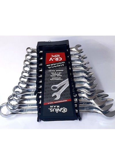 12 Parça Kombine Anahtar Takımı 12 Li Düz-Yıldız 6x22 Mm 12 Adet