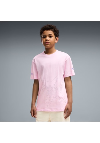 Puma X Pokemon Genç Geniş Kesim Grafik Detaylı Tişört 634944 70 Pembe