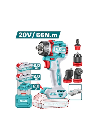 Total Lı-ıon Akülü Çok Başlıklı Vidalama Tdlı206686e