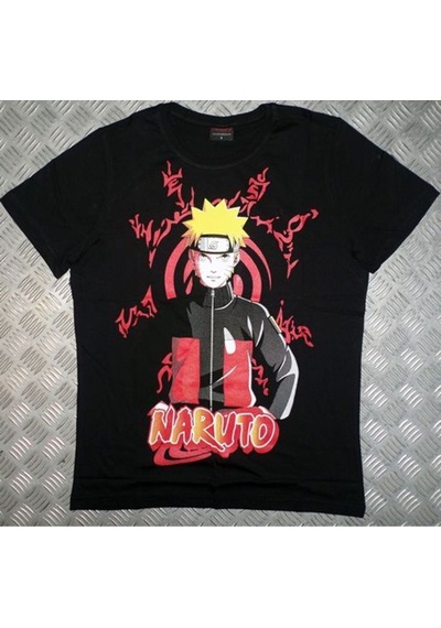 Stoned&Fame Naruto Baskılı T-shirt SIYAH