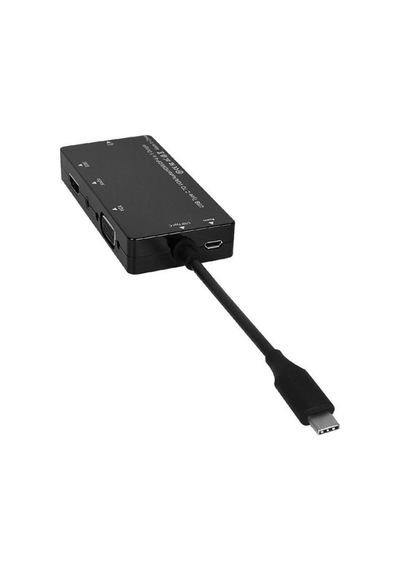 Usb 3.1 Type-C To Hdmi Vga Displayport Ses Combo Çevirici 4 In 1