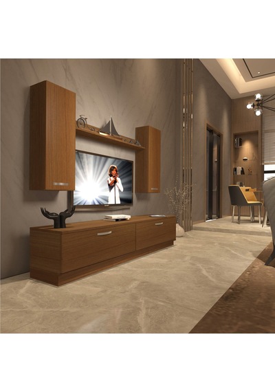 Decoraktiv Eko 5db Slm Std Tv Ünitesi Tv Sehpası Ceviz