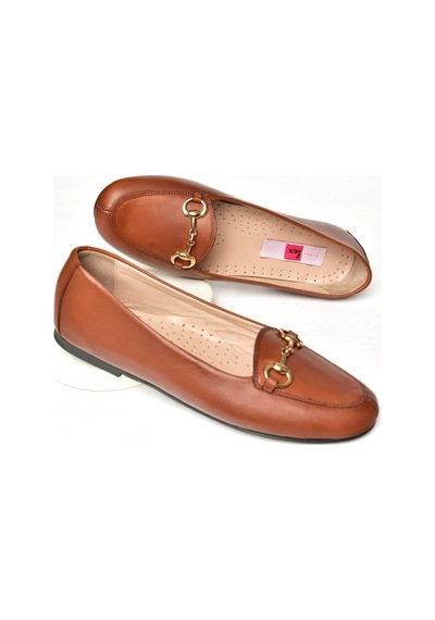 Fox Shoes R667001403 Taba Hakiki Deri Babet Taba
