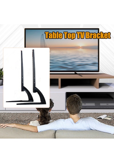 32-75'' Evrensel Masaüstü Tv Lcd Led Standı Ayarlanabilir Çelik Sabit Ekran Tv Standı