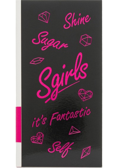 Sgirls- Sert Kapak Planlayıcı Defter 8,5x18,5 Cm , 100 Gr. 80 Yaprak Ivory. Siyah