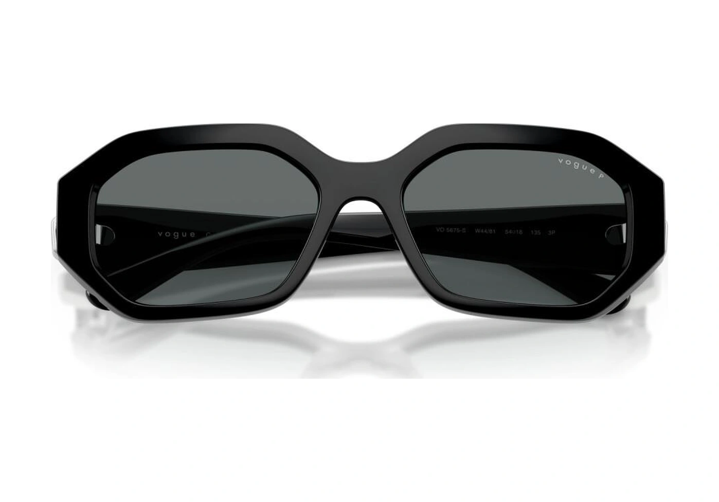 5675s W44/81 54 Polarize Geometrik Vogue Güneş Gözlüğü Siyah