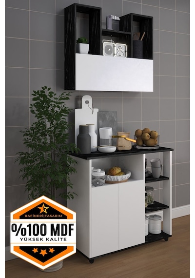 Angel Çok Amaçlı Ikili Dolap Kapakllı Bölmeli Dolap Mdf Siyah Angel Çok Amaçlı Ikili Dolap Kapakllı Bölmeli Dolap Mdf Siyah
