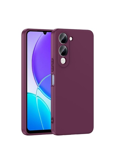 Vivo Y04 İle Uyumlu Kılıf Z- Lansman Vieri Tam Koruma Arka Kapak Kamera Koruma Çıkıntılı Pürüzsüz Yüzey Koyu Mor Sku: Zeusb0gqyk1gb9