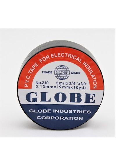 Globe Pvc Elektrik İzolasyon Bant "0.13x19x10yards" Siyah