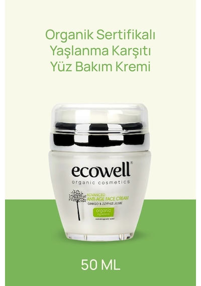 Ecowell Diamond Serisi Ginkolu Yaşlanma Karşıtı Yüz Bakım Kremi 50 Ml