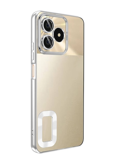 Realme Note 50 Kılıf Kamera Korumalı Logo Gösteren Zore Omega Kapak Rose Gold