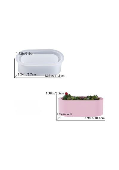Silikon Kalıp Taş Tozu İthal Dekoratif Küçük Sandal Saksı Mumluk Kalıbı Epoksi Reçine Hb80-0160