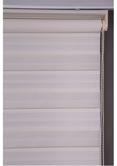 Oba Perde Keten Zebra Perde Beyaz 160 x 190