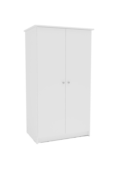 Mdf Saint Gardırop 2 Kapaklı Askılı Ve Raflı Beyaz