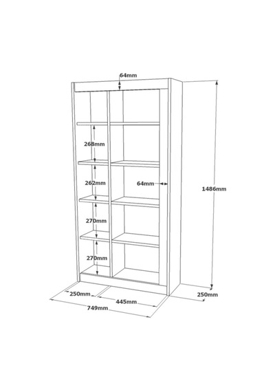 Arya Kitaplık 149cm Keçe-beton Ary23-kr Gri Arya Kitaplık 149cm Keçe-beton Ary23-kr Gri