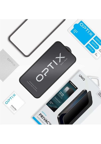 Apple Uyumlu iPhone   16 Plus Hayalet Ekran Koruyucu Cam Optix Oleofobik Teknolojisi