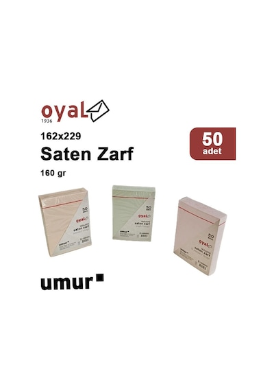 Oyal 162x229 160gr 50li Koyu Pembe Saten Zarf