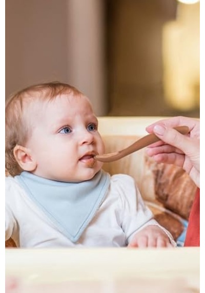 2'li Silikon Bebek Beslenme Seti - Diş Kaşıyıcılı Silikon Kaşık, Vakumlu Mama Tabağı - Kahverengi Genel