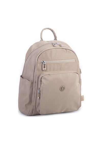 Nas Bag Kadın Çok Gözlü Hafif Su Geçirmez Unisex Water Proof Çanta Vizon