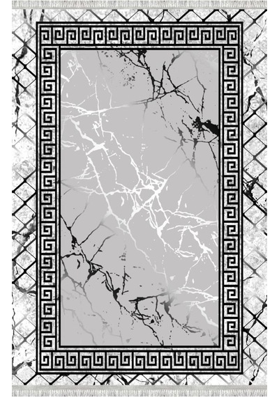 Gri Mermer Desenli Halı Dijital Baskılı Kaymaz Tabanlı Modern Salon Oda Halısı Dijital Baskı Halı 7