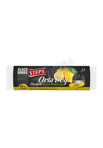 2 Adet Stepy Büzgülü Çöp Torbası Limon Kokulu Orta Boy