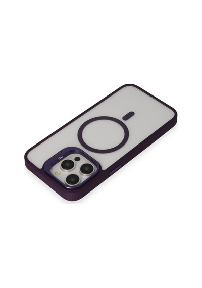 Apple iPhone Uyumlu 14 Pro Kılıf Roblox Lens Magsafe Standlı Kapak - Derin Mor Bz8683140631901