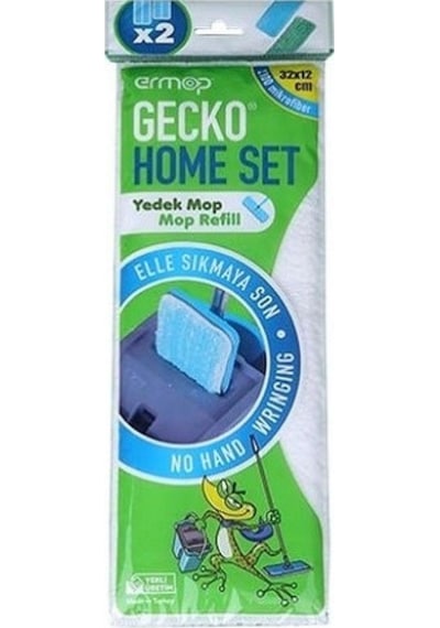 Ermop Gecko Mikrofiber Tablet Mop Yedek 2+2 Adet Yedek