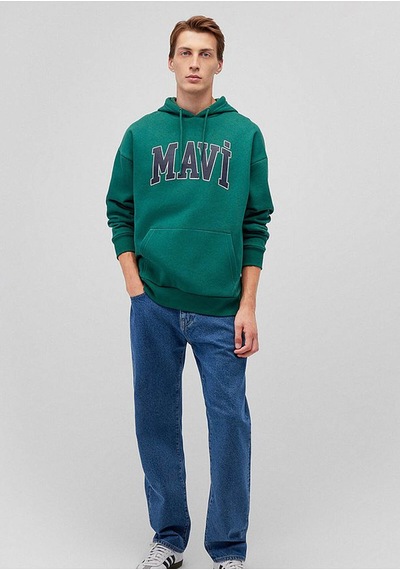 Mavi Baskılı Zümrüt Erkek Sweatshirt M067149-71874 Zümrüt