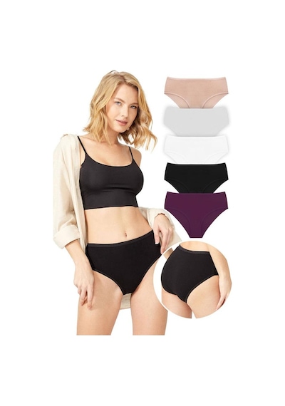 Cottonhill Basic Klasik Pamuklu Geniş Kenarlı Bato Külot 5'li Paket Çok Renkli 3 Çok Renkli Cottonhill Basic Klasik Pamuklu Geniş Kenarlı Bato Külot 5'li Paket Çok Renkli 3 Çok Renkli