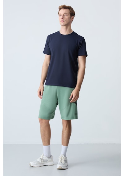 Air Jones Tommy Life Açık Yeşil Pamuklu Kalın Yumuşak Dokulu Standart Fit Basic Erkek Şort - 81281 A. Haki