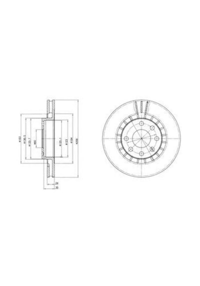 DELPHI BG2443 FREN DİSKİ ÖN ASTRA F 91- ASTRA F CLASSIC 99- ASTRA