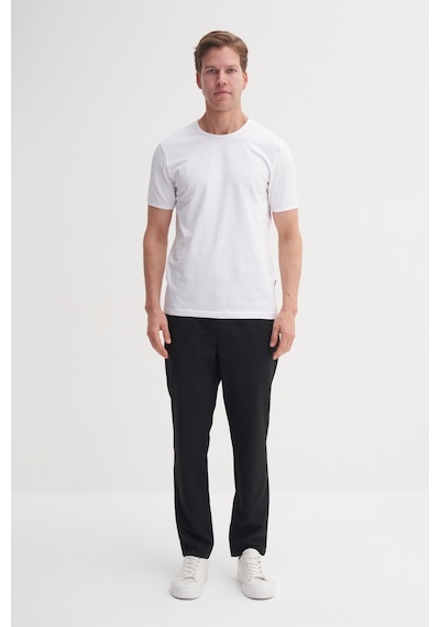 Cazador Erkek Beyaz Bisiklet Yaka T-shirt 46180 Beyaz