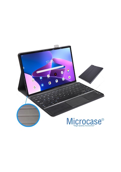 Lenovo Uyumlu Tab M10 TB328FU Bluetooth Touchpad Klavyeli Kılıf-BKK5
