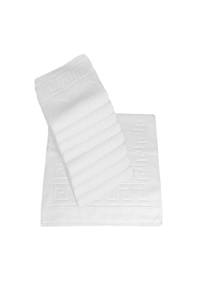 10 Lu Otel Ayak Havlusu Bukle Ayak İzli 50x70 Cm Beyaz 20/2 Ring 250 Gr Beyaz