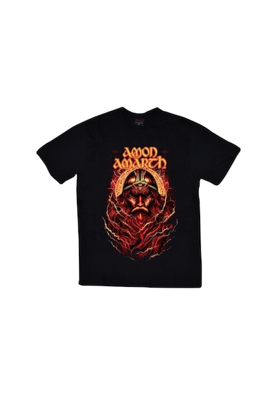 Stoned&Fame Erkek Siyah Amon Amarth Baskılı T-shirt SIYAH