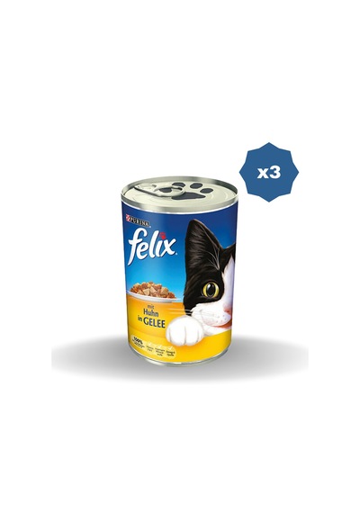 Felix Konserve Kedi Maması Tavuklu 400 Gr - 3 Adet