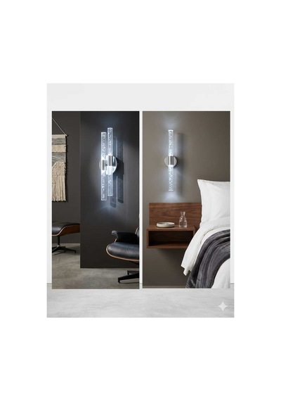 Bubbleflux Dubble Medium 40 Cm Modern Tasarım Led Aplik - Duvar Lambası - Gümüş - Elektrikli - Kumandalı - Beyaz Led Gümüş Elektrikli Kumandalı 40