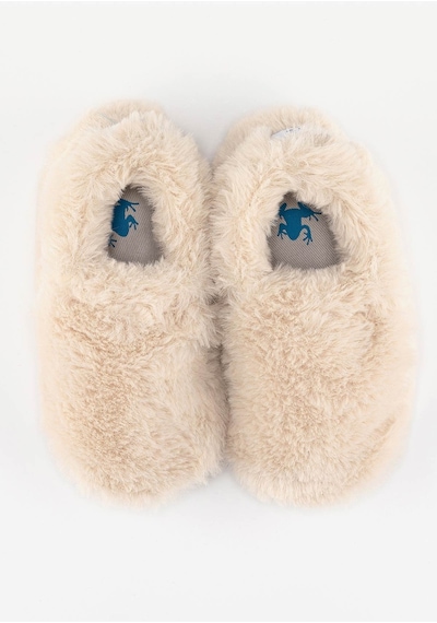 Furry Kırık Beyaz Kürk Barefoot Patik Kırık Beyaz