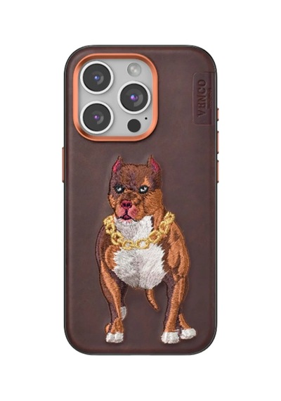 Venco Apple Uyumlu iPhone 14 Pro Max Perma Desenli Kapak - Kahverengi -