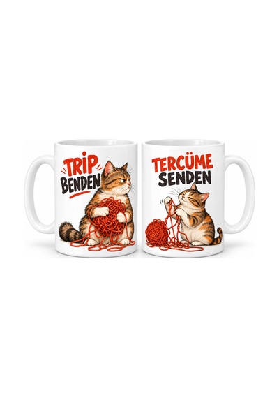 Storeşahin Trip Ve Tercüme 2'li Porselen Kupa Seti - Model 743 Shn0720