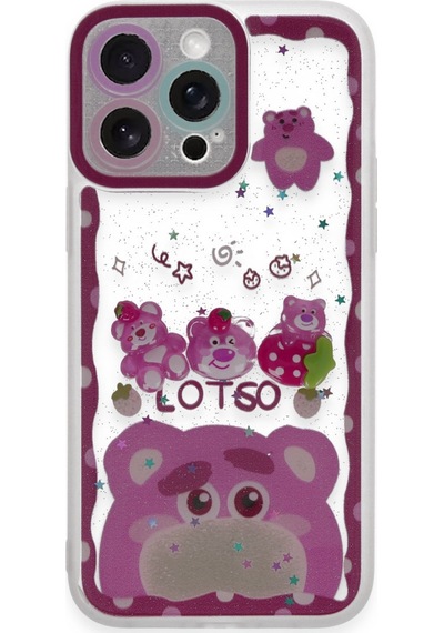 Apple iPhone Uyumlu  14 Pro Max Uyumlu Kılıf Sweet Desenli Silikon Kapak - Pembe