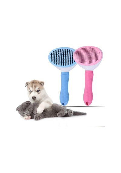 Kedi & Köpek Lüks Basmalı Tarak Pembe