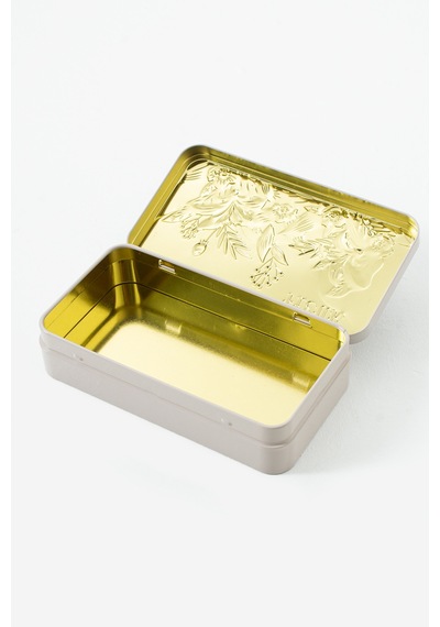 Fleur Kabartmalı Çiçek Desenli Metal Hediye,takı,dikiş,saklama Kutusu 197 X 107 X 43 Mm