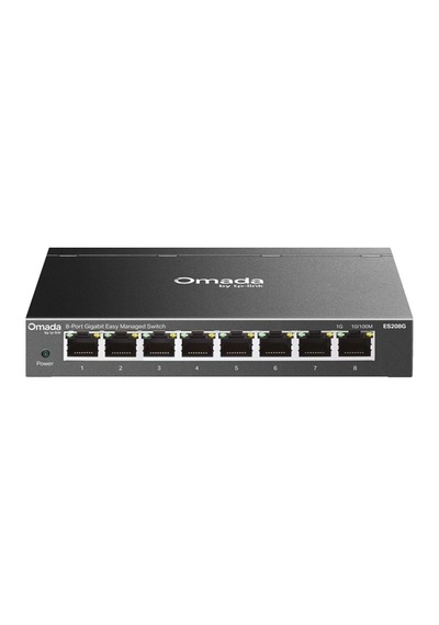 Tp-lınk Omada Es208g 8 Port Gıgabıt Yonetilebilir Metal Kasa Swıtch Bzs01