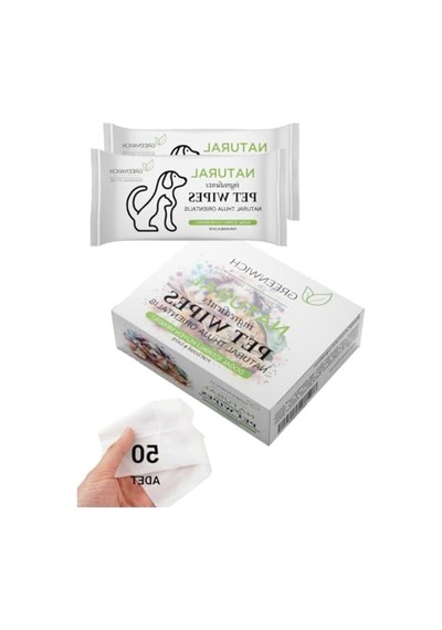Doğal İçerikli Temizleme Mendilleri, 50'li Paket, 13x13x6,5 Cm