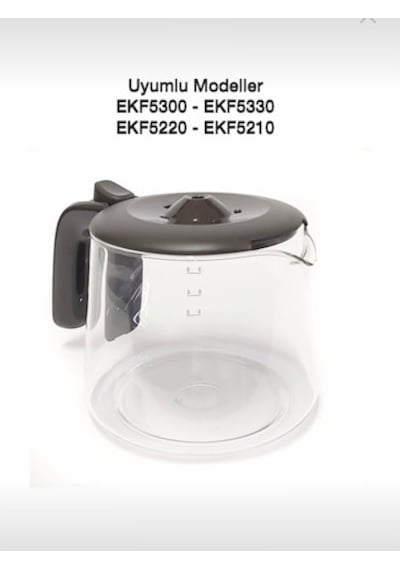 Electrolux Uyumlu EKF5300 - EKF5330 Kahve Makinesi Cam Demlik