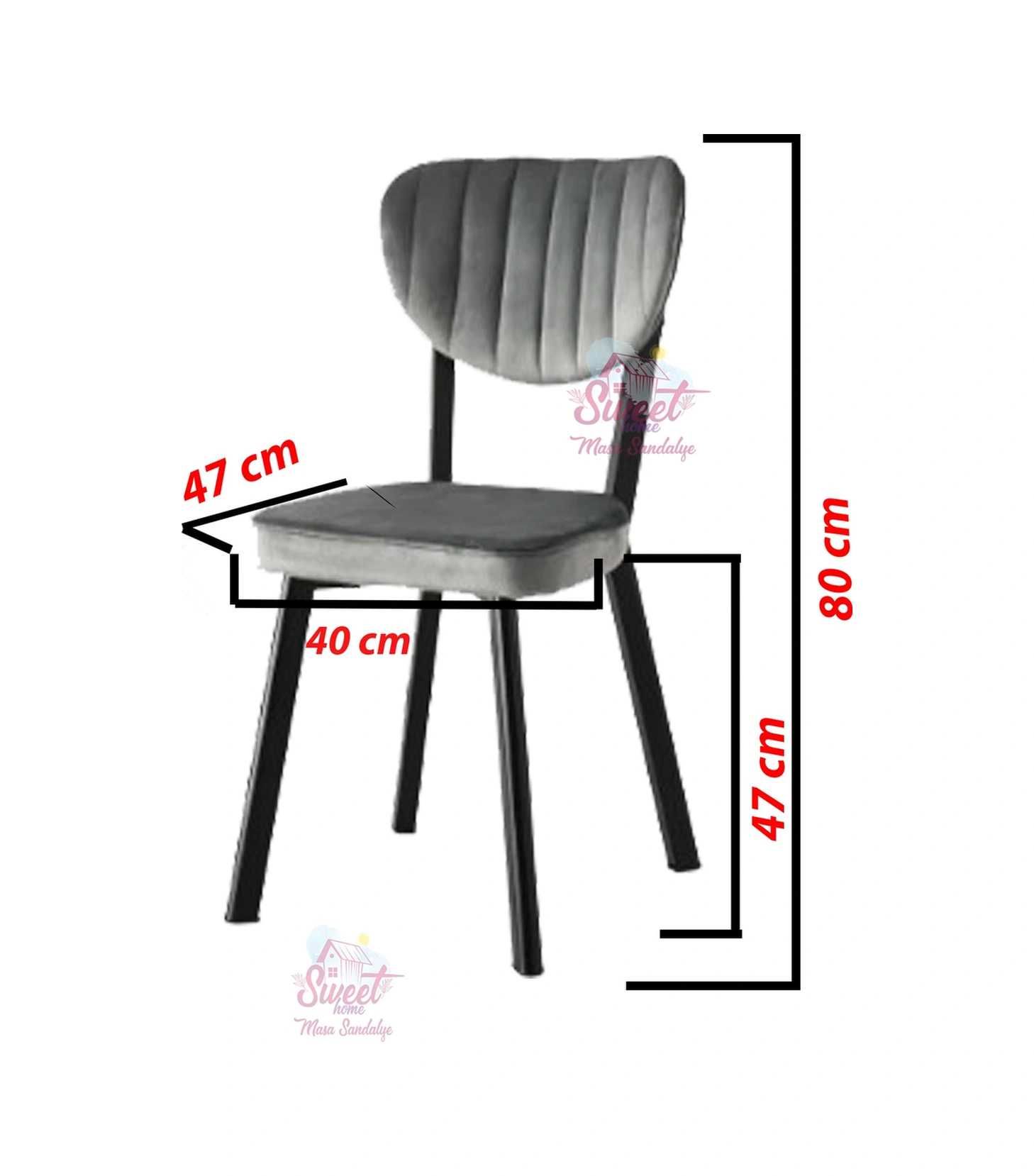 Sabit Masa Firkete Ayak 70x20 Cm Marmo 4 Adet Esinti Sandalye Krem