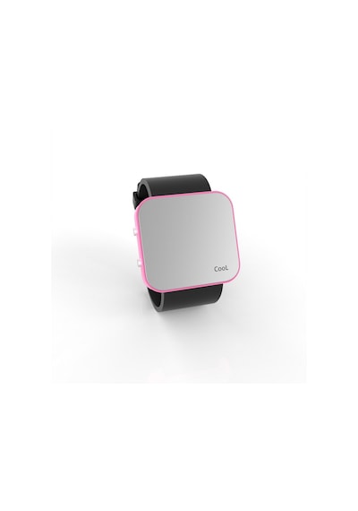 Cool Watch Saat - Pembe Led Kasa - Siyah Kayış Unisex