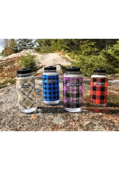 Nalgene 32 Oz Wide Mouth Suluk Matara 1 Litre Kare Desenli Mor