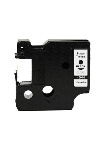 Dymo D1 Muadili Etiket Plastik Şeffaf - 12 Mm X 7 Mt - 45010 - Eko Paket 5 Li
